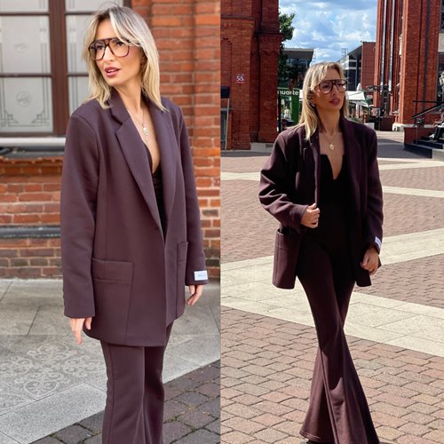 Marynarka oversize Millo czekolada