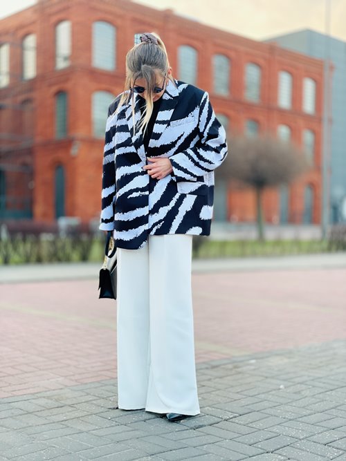 Marynarka oversize Viena zebra