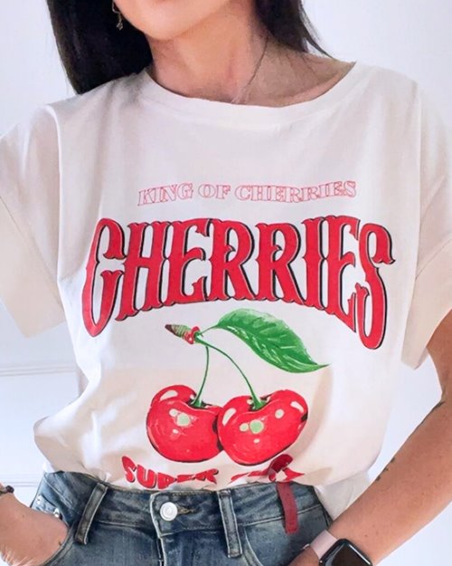 T-shirt Cherries duże