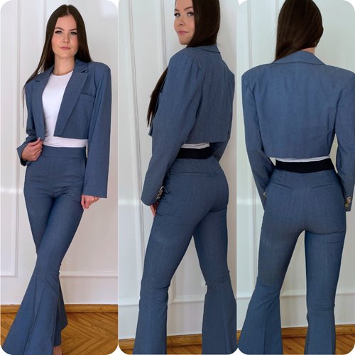 Spodnie dzwony Cielo jasny jeans